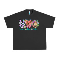 Pigment Black Peace love Easter Day Urban Heavy Tee - HowdyJamesFarm