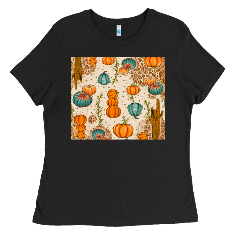 Fall Pumpkins Ladies Tee by texasbilliewilder | Teevron