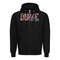 Black love sunflower usa flag leopard Zipper Hoodie - Artiststas
