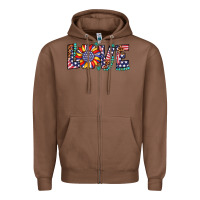 Chestnut love sunflower usa flag leopard Zipper Hoodie - Artiststas