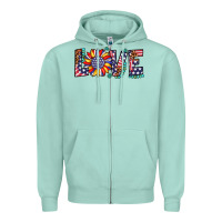 Seafoam love sunflower usa flag leopard Zipper Hoodie - Artiststas