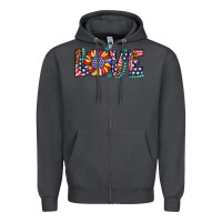 Smoke love sunflower usa flag leopard Zipper Hoodie - Artiststas