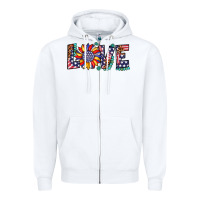 White love sunflower usa flag leopard Zipper Hoodie - Artiststas