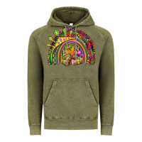 Vintage Olive mardi gras rainbow Vintage Hoodie - OliviaCreatesArt