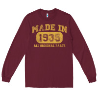 Burgundy Made in 1935 87th Birthday Gifts 87 Year old Birthday T-Shirt Long Sleeve Tee - longCreatives