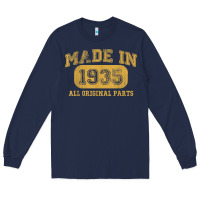 Navy Made in 1935 87th Birthday Gifts 87 Year old Birthday T-Shirt Long Sleeve Tee - longCreatives