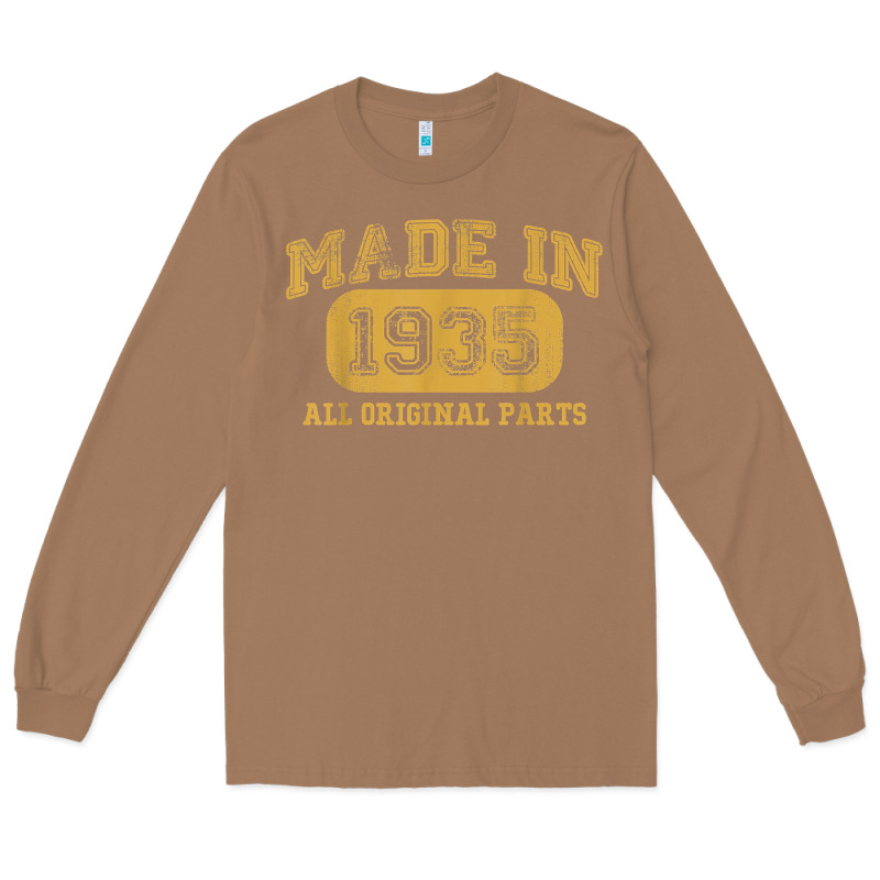 Made In 1935 87th Birthday Gifts 87 Year Old Birthday T-shirt Long Sleeve Tee by longCreatives | Teevron