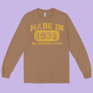 Made In 1935 87th Birthday Gifts 87 Year Old Birthday T-shirt Long Sleeve Tee Designed By Longcreatives