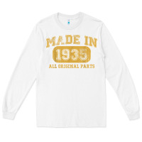 White Made in 1935 87th Birthday Gifts 87 Year old Birthday T-Shirt Long Sleeve Tee - longCreatives