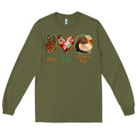 Army Green Peace Love Guinea Pigs Long Sleeve Tee - Jasminsmagicworld