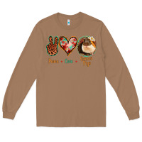 Toasted Coconut Peace Love Guinea Pigs Long Sleeve Tee - Jasminsmagicworld