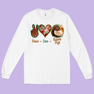 Peace Love Guinea Pigs Long Sleeve Tee Designed By Jasminsmagicworld