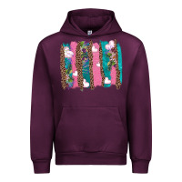 Mauve Wine v.d turquoise leopard and flowers  brushstrokes Urban Hoodie - AdoDesignShop