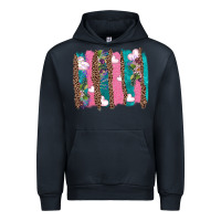 Navy v.d turquoise leopard and flowers  brushstrokes Urban Hoodie - AdoDesignShop
