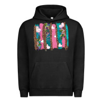 Pigment Black v.d turquoise leopard and flowers  brushstrokes Urban Hoodie - AdoDesignShop
