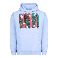 Pigment Grape Ice v.d turquoise leopard and flowers  brushstrokes Urban Hoodie - AdoDesignShop