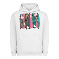 Pigment Lunar Rock v.d turquoise leopard and flowers  brushstrokes Urban Hoodie - AdoDesignShop