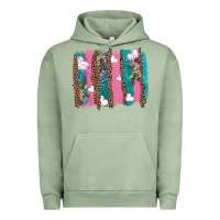 Pigment Oil Green v.d turquoise leopard and flowers  brushstrokes Urban Hoodie - AdoDesignShop