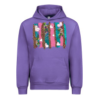 Tulip v.d turquoise leopard and flowers  brushstrokes Urban Hoodie - AdoDesignShop