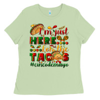 Matcha I'm just here for the tacos #cincodemayo Ladies Tee - NancyCooperArtShop