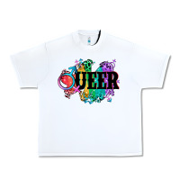 White Queer Urban Heavy Tee - CowGirlArtShop