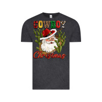 Vintage Black cowboy christmas western cactus Vintage Tee - CowGirlArtShop