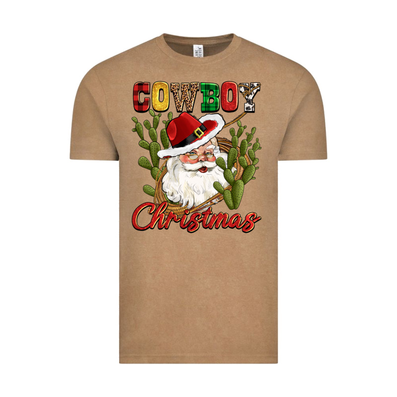 Cowboy Christmas Western Cactus Vintage Tee by CowGirlArtShop | Teevron