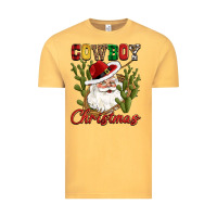 Vintage Mustard cowboy christmas western cactus Vintage Tee - CowGirlArtShop