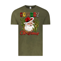 Vintage Olive cowboy christmas western cactus Vintage Tee - CowGirlArtShop