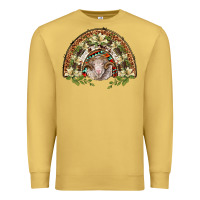 Antique Gold merino wool ram lily rainbow Premium Sweatshirt - BarkalooDesign