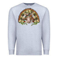 Heather Grey merino wool ram lily rainbow Premium Sweatshirt - BarkalooDesign