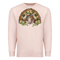 Pale Pink merino wool ram lily rainbow Premium Sweatshirt - BarkalooDesign