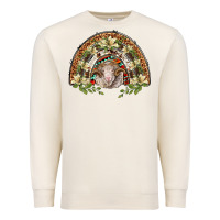 Sandshell merino wool ram lily rainbow Premium Sweatshirt - BarkalooDesign