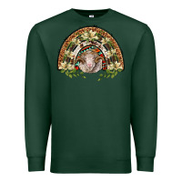Sports Green merino wool ram lily rainbow Premium Sweatshirt - BarkalooDesign