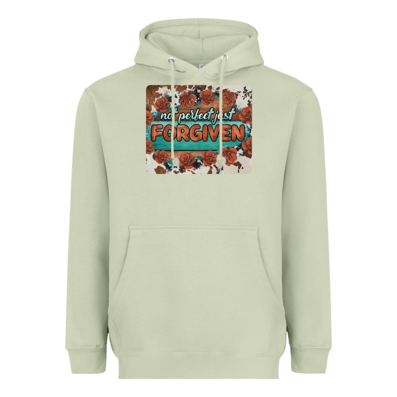 Not Perfect Just Forgiven Heavyweight Hoodie by BarkalooDesign | Teevron