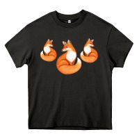 Asphalt Three Little Foxes IN Fox Family I Gift Heavy Core Tee - Bettercallsaul