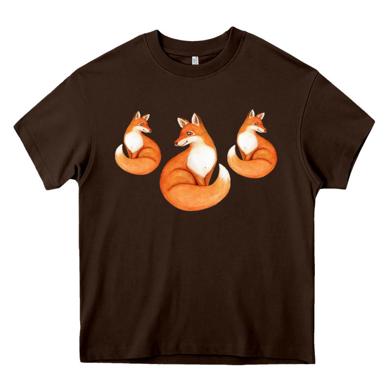 Three Little Foxes In Fox Family I Gift Heavy Core Tee by Bettercallsaul | Teevron