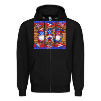 Black american flag gnomes star leopard glitter tumbler Zipper Hoodie - Artiststas
