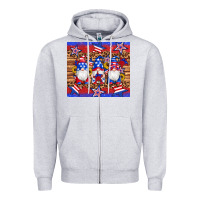 Heather Grey american flag gnomes star leopard glitter tumbler Zipper Hoodie - Artiststas