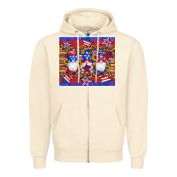 Sandshell american flag gnomes star leopard glitter tumbler Zipper Hoodie - Artiststas