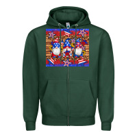 Sports Green american flag gnomes star leopard glitter tumbler Zipper Hoodie - Artiststas
