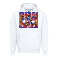 White american flag gnomes star leopard glitter tumbler Zipper Hoodie - Artiststas