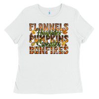 White Flannels Hayrides Pumpkins Ladies Tee - texasbilliewilder
