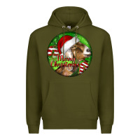 Army Green Nubian Goat Christmas Premium Hoodie - LillyAllenDesigns