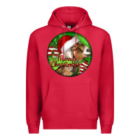 Cardinal Nubian Goat Christmas Premium Hoodie - LillyAllenDesigns