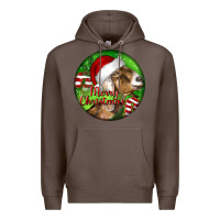 Coffee Nubian Goat Christmas Premium Hoodie - LillyAllenDesigns