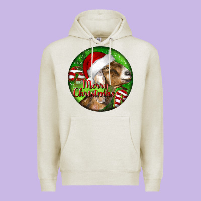 Nubian Goat Christmas Premium Hoodie Designed By Lillyallendesigns