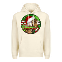 Sandshell Nubian Goat Christmas Premium Hoodie - LillyAllenDesigns