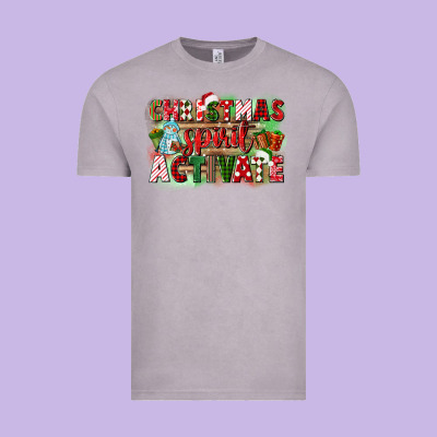 Christmas Spirit Activate Vintage Tee Designed By Cowgirlartshop