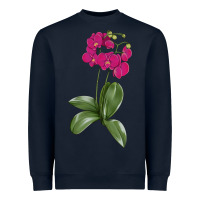 Navy Moth Orchid Heavyweight Sweatshirt - LillyAllenDesigns